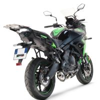 Escape compatível com Kawasaki Versys 650 2021-2022, Satinox, Sistema homologado com catalisador linha completa, silencioso mais coletor 