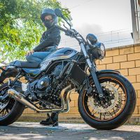 Escape compatível com Kawasaki Z 650 RS 2021-2023, Powercone Evo, Silenciador homologado para ruído, com catalisador, linha completa 