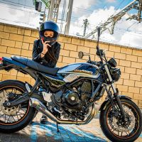 Escape compatível com Kawasaki Z 650 RS 2021-2023, Powercone Evo, Silenciador homologado para ruído, com catalisador, linha completa 