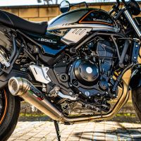 Escape compatível com Kawasaki Z 650 RS 2021-2023, Powercone Evo, Silenciador homologado para ruído, com catalisador, linha completa 