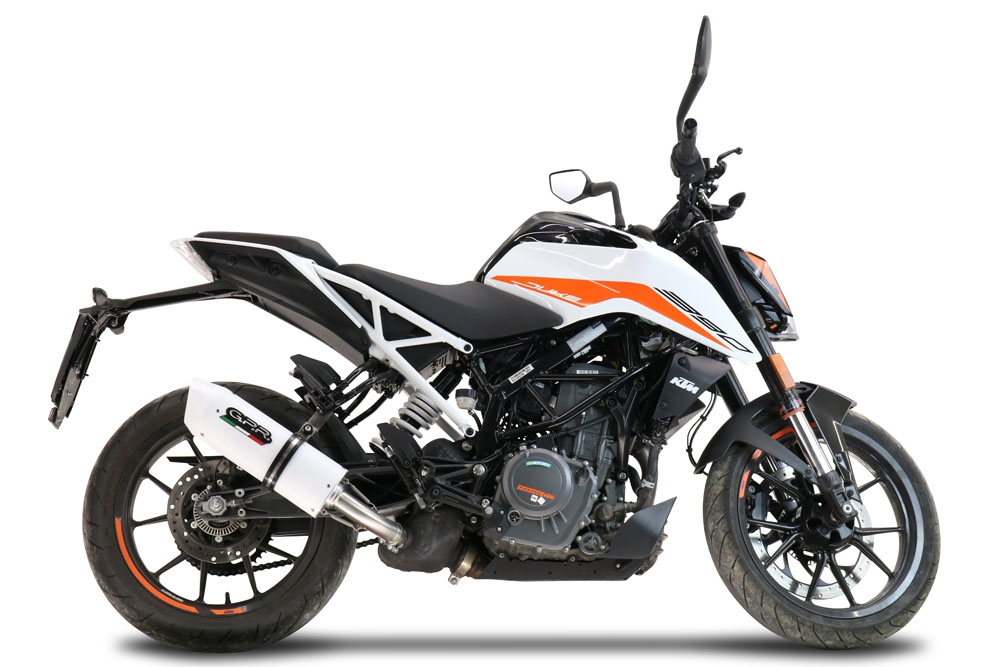 Escape compatível com Ktm Duke 390 2021-2024, Albus Evo4, Escape legal, homologado, silenciador com db killer removível e tubo de ligação específico 