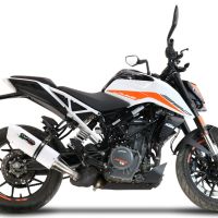 Escape compatível com Ktm Duke 390 2021-2024, Albus Evo4, Escape legal, homologado, silenciador com db killer removível e tubo de ligação específico 