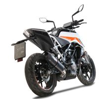 Escape compatível com Ktm Duke 125 2021-2023, Furore Evo4 Nero, Escape legal, homologado, silenciador com db killer removível e tubo de ligação específico 