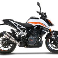 Escape compatível com Ktm Duke 390 2021-2024, GP Evo4 Titanium, Escape legal, homologado, silenciador com db killer removível e tubo de ligação específico 