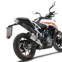 Escape compatível com Ktm Duke 390 2021-2024, GP Evo4 Titanium, Escape legal, homologado, silenciador com db killer removível e tubo de ligação específico 