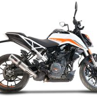 Escape compatível com Ktm Duke 125 2021-2023, M3 Inox , Sistema racing Silencioso com tubo de ligação 