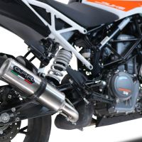 Escape compatível com Ktm Duke 125 2021-2023, M3 Inox , Sistema racing Silencioso com tubo de ligação 