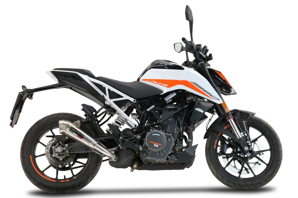 Escape compatível com Ktm Duke 390 2021-2024, Powercone Evo, Escape legal, homologado, silenciador com db killer removível e tubo de ligação específico 