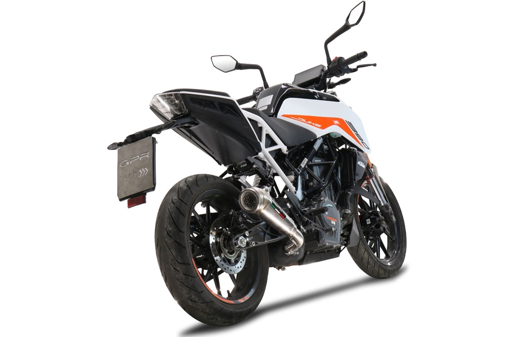 Escape compatível com Ktm Duke 390 2021-2024, Powercone Evo, Escape legal, homologado, silenciador com db killer removível e tubo de ligação específico 