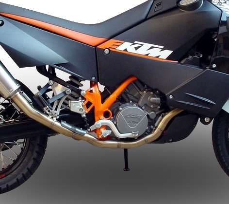 Escape compatível com Ktm Lc8 990 Adventure - R - DAKAR 2006-2014, Dual Poppy, Sistema homologado,legal, linha completa, incluindo db killer removível mais coletor 