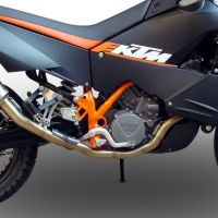 Escape compatível com Ktm Lc8 950 Adventure - S 2003-2007, Dual Poppy, Sistema homologado com catalisador linha completa, silencioso mais coletor 