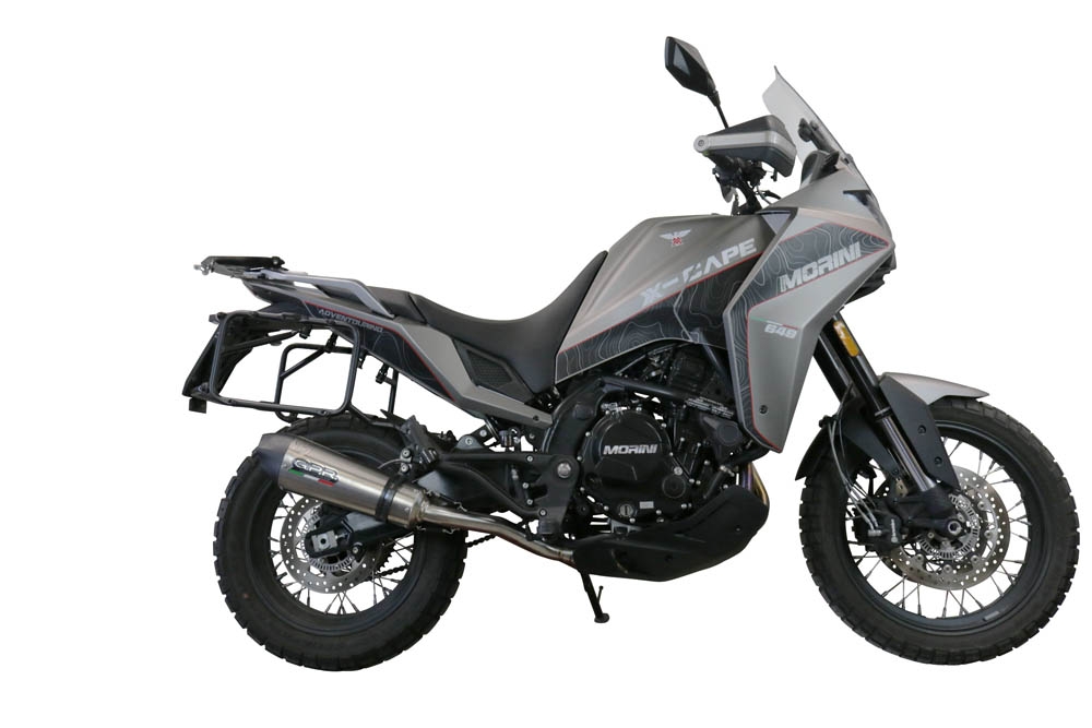 Escape compatível com Moto Morini X-CAPE 650 2021-2024, GP Evo4 Titanium, Escape homologado semi-completo com db killer removível e com catalisador 