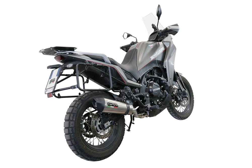 Escape compatível com Moto Morini X-CAPE 650 2021-2024, GP Evo4 Titanium, Escape homologado semi-completo com db killer removível e com catalisador 