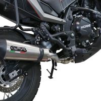 Escape compatível com Moto Morini X-CAPE 650 2021-2024, GP Evo4 Titanium, Escape homologado semi-completo com db killer removível e com catalisador 