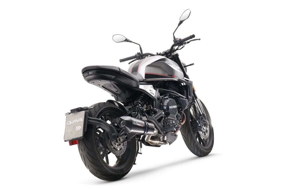 Escape compatível com Moto Morini Seiemmezzo Str 2022-2024, GP Evo4 Poppy, Escape homologado semi-completo com db killer removível e com catalisador 