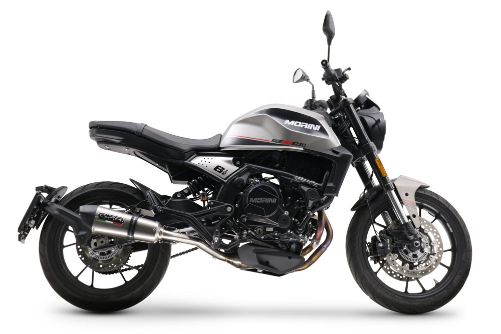 Escape compatível com Moto Morini Seiemmezzo Str 2022-2024, GP Evo4 Titanium, Escape homologado semi-completo com db killer removível e com catalisador 