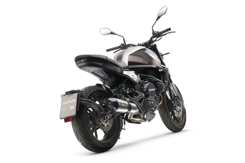 Escape compatível com Moto Morini Seiemmezzo Str 2022-2024, GP Evo4 Titanium, Escape homologado semi-completo com db killer removível e com catalisador 