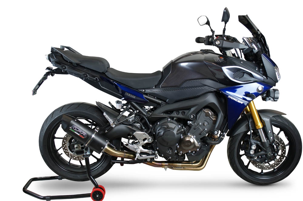 Escape compatível com Yamaha Tracer 9 2021-2024, Furore Evo4 Nero, Sistema homologado com catalisador linha completa, silencioso mais coletor 