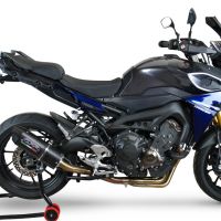 Escape compatível com Yamaha Tracer 9 2021-2024, Furore Evo4 Nero, Sistema homologado com catalisador linha completa, silencioso mais coletor 