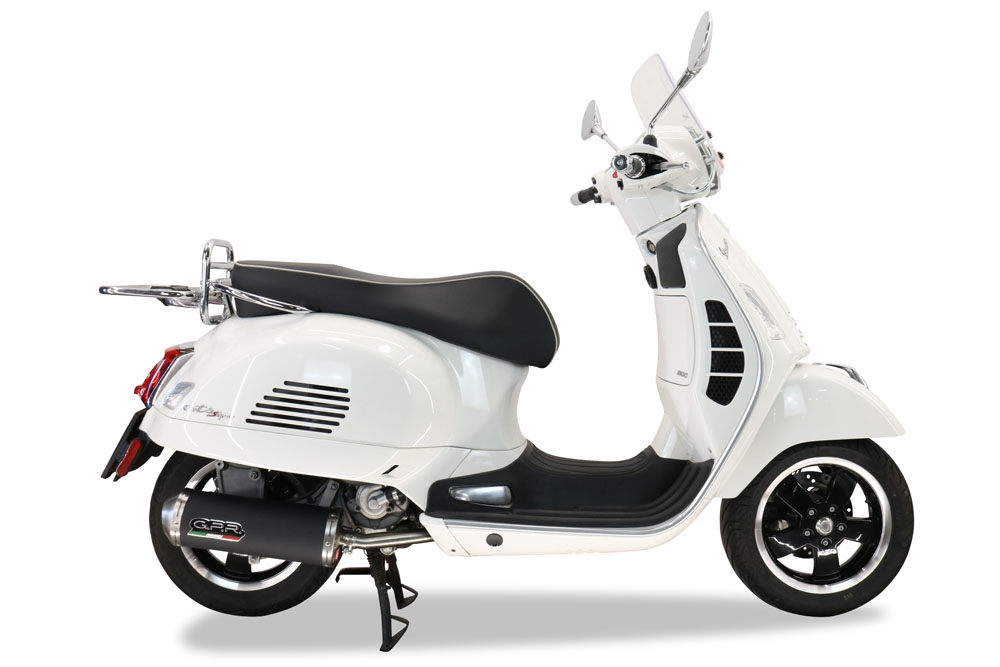 Escape compatível com Piaggio Vespa 300 Gts - Gtv - Touring - Super 2019-2020, Evo4 Road, Sistema homologado com catalisador linha completa, silencioso mais coletor 