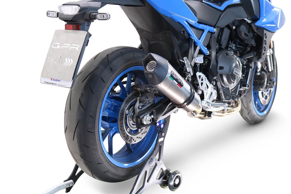 Escape compatível com Suzuki Gsx-8R 2022-2024, GP Evo4 Titanium, Sistema homologado com catalisador linha completa, silencioso mais coletor 