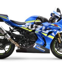 Escape compatível com Suzuki Gsx-R 1000 - 1000 R 2021-2025, M3 Titanium Natural, Escape legal, homologado, silenciador com db killer removível e tubo de ligação específico 