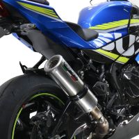 Escape compatível com Suzuki Gsx-R 1000 - 1000 R 2021-2025, M3 Titanium Natural, Escape legal, homologado, silenciador com db killer removível e tubo de ligação específico 