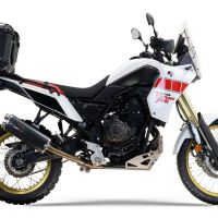 Escape compatível com Yamaha Tenere 700 2021-2024, Dual Poppy, Escape legal, homologado, silenciador com db killer removível e tubo de ligação específico 