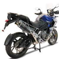 Escape compatível com Triumph Tiger 1200 Gt - Rally 2022-2024, Dual Poppy, Escape legal, homologado, silenciador com db killer removível e tubo de ligação específico 