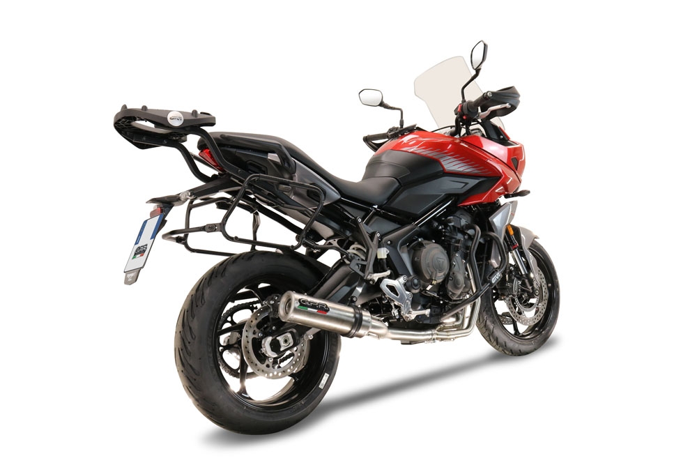 Escape compatível com Triumph Tiger Sport 660 2022-2024, M3 Titanium Natural, Sistema homologado com catalisador linha completa, silencioso mais coletor 