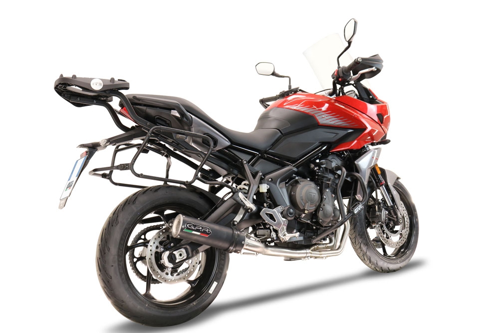 Escape compatível com Triumph Tiger Sport 660 2022-2024, M3 Black Titanium, Sistema homologado com catalisador linha completa, silencioso mais coletor 