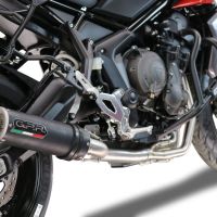 Escape compatível com Triumph Tiger Sport 660 2022-2024, M3 Black Titanium, Sistema homologado com catalisador linha completa, silencioso mais coletor 