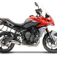 Escape compatível com Triumph Tiger Sport 660 2022-2024, M3 Titanium Natural, Sistema homologado com catalisador linha completa, silencioso mais coletor 