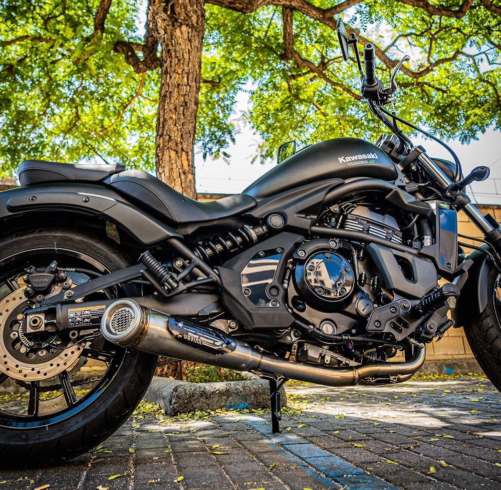 Escape compatível com Kawasaki Vulcan 650 S 2017-2020, Powercone Evo, Sistema homologado com catalisador linha completa, silencioso mais coletor 