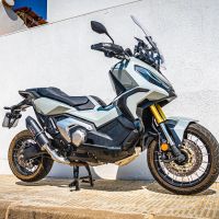 Escape compatível com Honda Forza 750 2021-2024, Furore Evo4 Nero, Escape legal, homologado, silenciador com db killer removível e tubo de ligação específico 