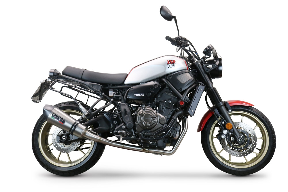 Escape compatível com Yamaha Xsr 700 2017-2020, GP Evo4 Titanium, Sistema homologado com catalisador linha completa, silencioso mais coletor 