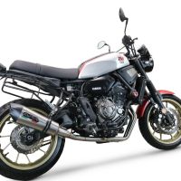 Escape compatível com Yamaha Xsr 700 2021-2024, GP Evo4 Titanium, Sistema homologado com catalisador linha completa, silencioso mais coletor 