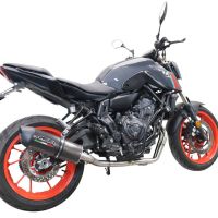 Escape compatível com Yamaha Mt-07 2021-2024, Furore Evo4 Poppy, Sistema homologado com catalisador linha completa, silencioso mais coletor 