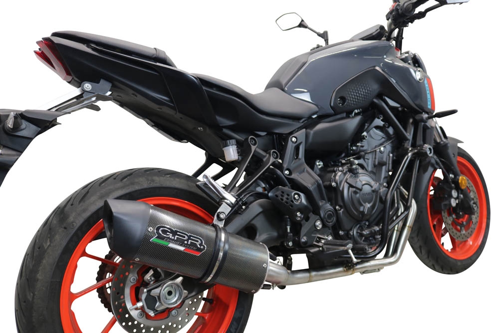 Escape compatível com Yamaha Mt-07 2021-2024, Furore Evo4 Poppy, Sistema homologado com catalisador linha completa, silencioso mais coletor 