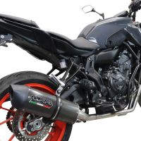 Escape compatível com Yamaha Mt-07 2021-2024, Furore Evo4 Poppy, Sistema homologado com catalisador linha completa, silencioso mais coletor 