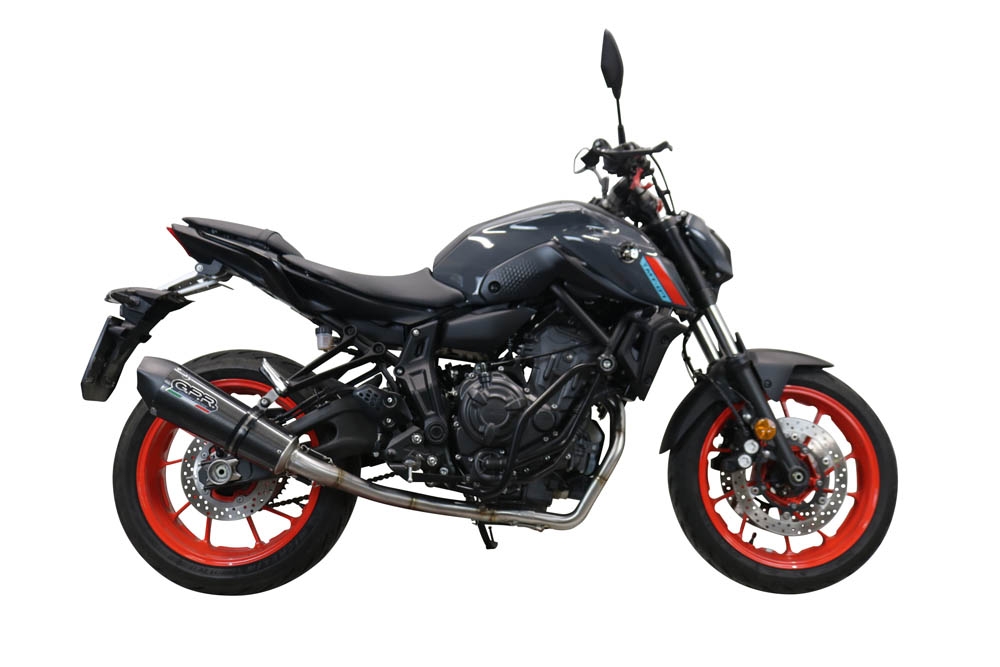 Escape compatível com Yamaha Mt-07 2021-2024, GP Evo4 Poppy, Sistema homologado com catalisador linha completa, silencioso mais coletor 