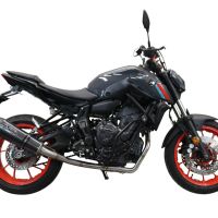 Escape compatível com Yamaha Mt-07 2021-2024, GP Evo4 Poppy, Sistema homologado com catalisador linha completa, silencioso mais coletor 