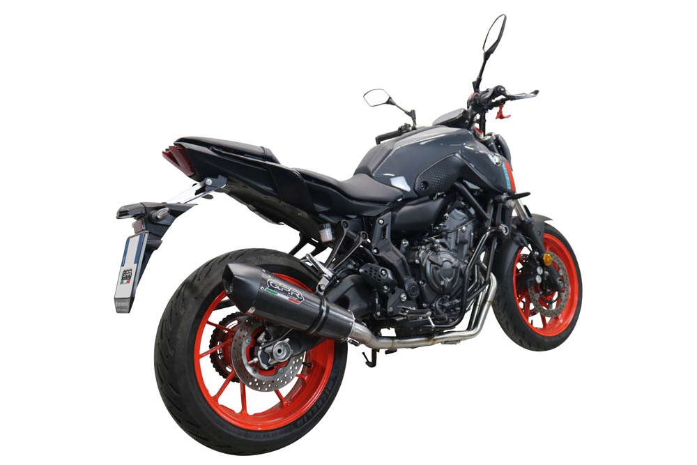 Escape compatível com Yamaha Mt-07 2021-2024, GP Evo4 Poppy, Sistema homologado com catalisador linha completa, silencioso mais coletor 