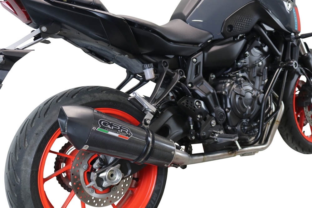 Escape compatível com Yamaha Mt-07 2021-2024, GP Evo4 Poppy, Sistema homologado com catalisador linha completa, silencioso mais coletor 