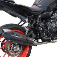 Escape compatível com Yamaha Mt-07 2021-2024, GP Evo4 Poppy, Sistema homologado com catalisador linha completa, silencioso mais coletor 