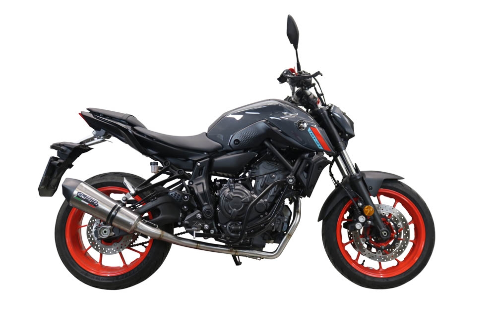 Escape compatível com Yamaha Mt-07 2021-2024, GP Evo4 Titanium, Sistema homologado com catalisador linha completa, silencioso mais coletor 