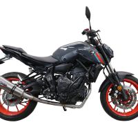 Escape compatível com Yamaha Mt-07 2021-2024, GP Evo4 Titanium, Sistema homologado com catalisador linha completa, silencioso mais coletor 