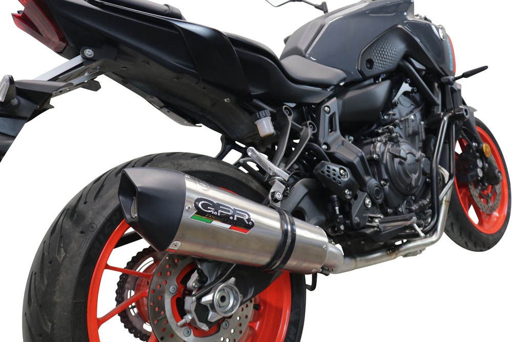 Escape compatível com Yamaha Mt-07 2021-2024, GP Evo4 Titanium, Sistema homologado com catalisador linha completa, silencioso mais coletor 