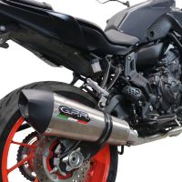 Escape compatível com Yamaha Mt-07 2021-2024, GP Evo4 Titanium, Sistema homologado com catalisador linha completa, silencioso mais coletor 