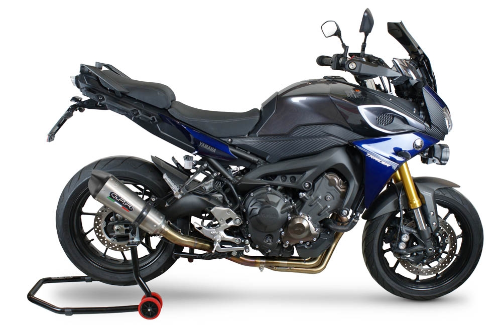 Escape compatível com Yamaha Mt-09 Tracer 900 2017-2020, GP Evo4 Titanium, Sistema homologado com catalisador linha completa, silencioso mais coletor 